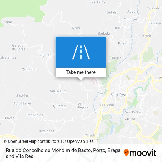 Rua do Concelho de Mondim de Basto map