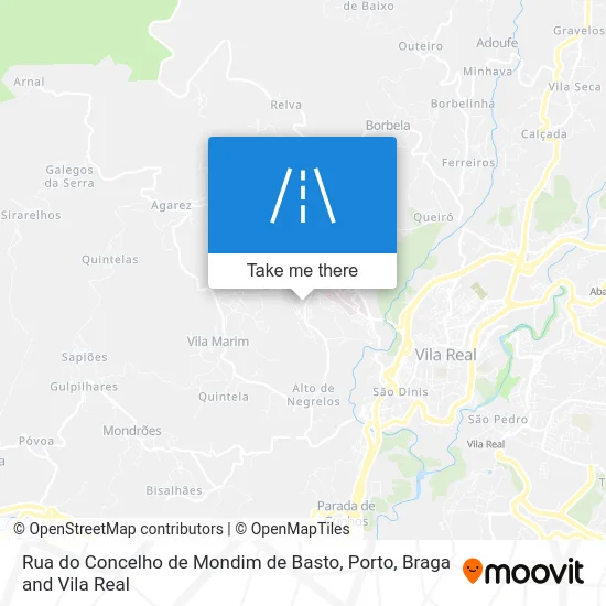Rua do Concelho de Mondim de Basto map