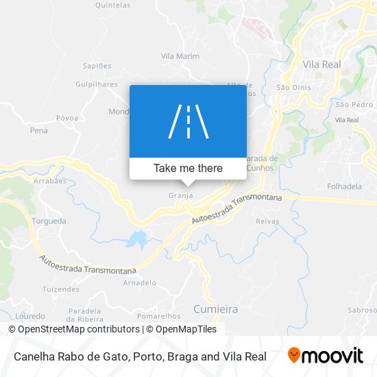 Canelha Rabo de Gato mapa