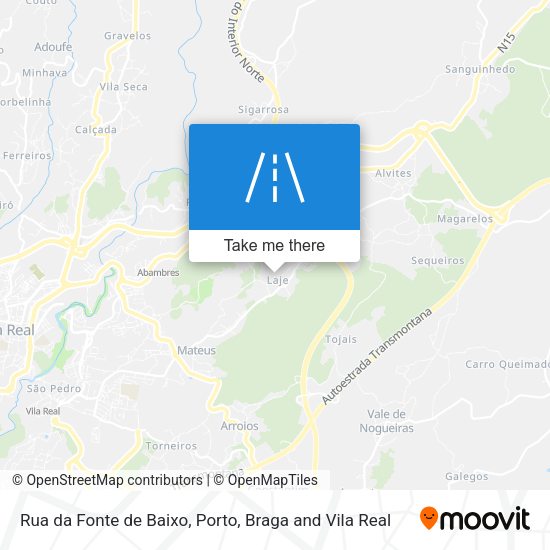 Rua da Fonte de Baixo mapa