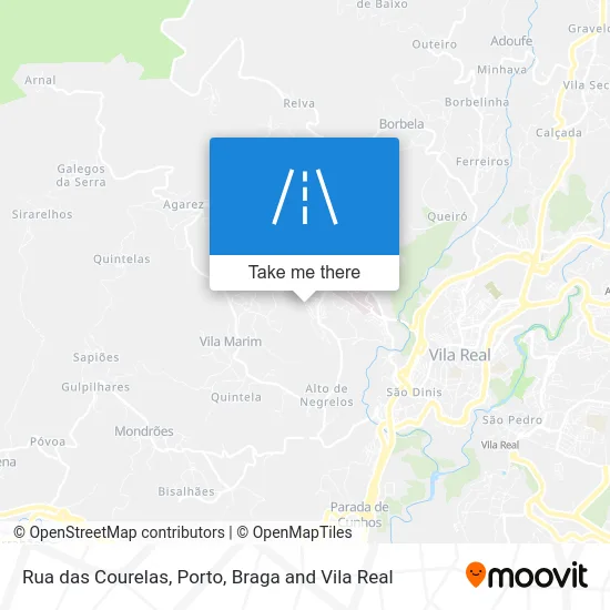 Rua das Courelas map