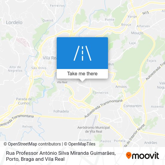 Rua Professor António Silva Miranda Guimarães mapa