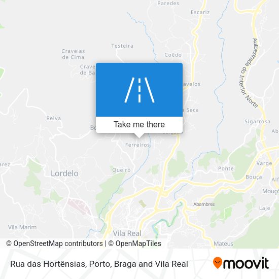 Rua das Hortênsias map