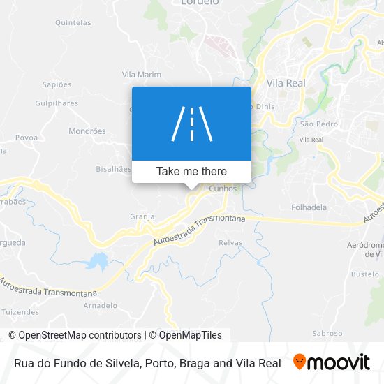 Rua do Fundo de Silvela mapa