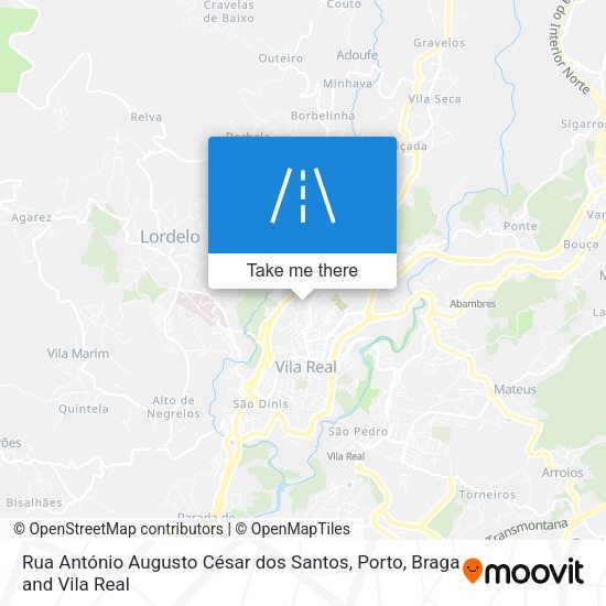 Rua António Augusto César dos Santos mapa