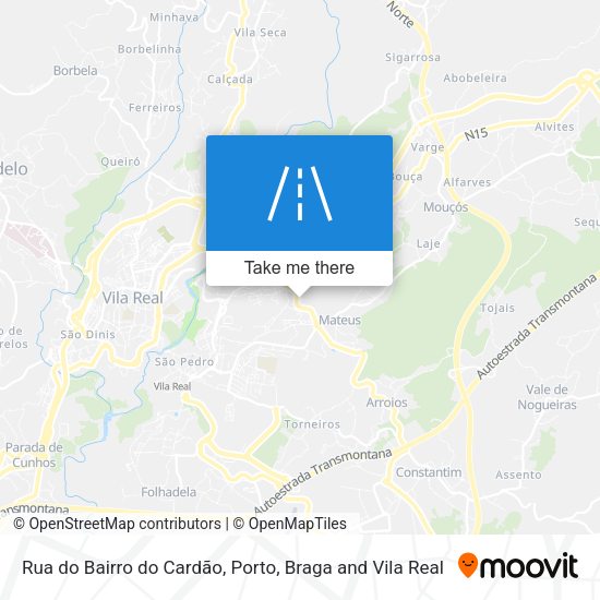 Rua do Bairro do Cardão map