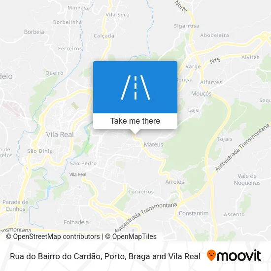 Rua do Bairro do Cardão map