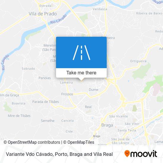 Variante Vdo Cávado map