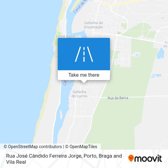 Rua José Cândido Ferreira Jorge mapa