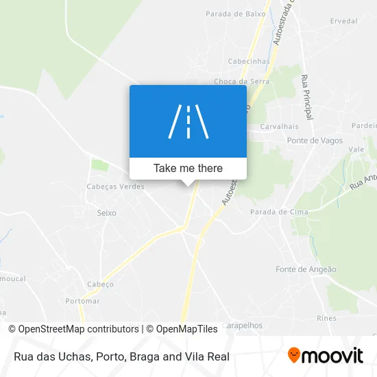 Rua das Uchas map