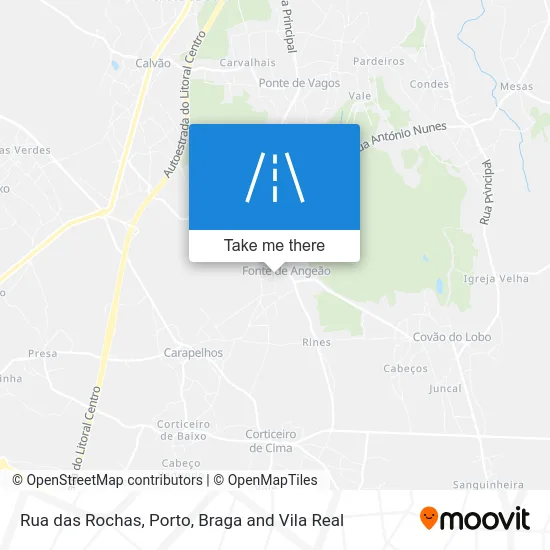Rua das Rochas map