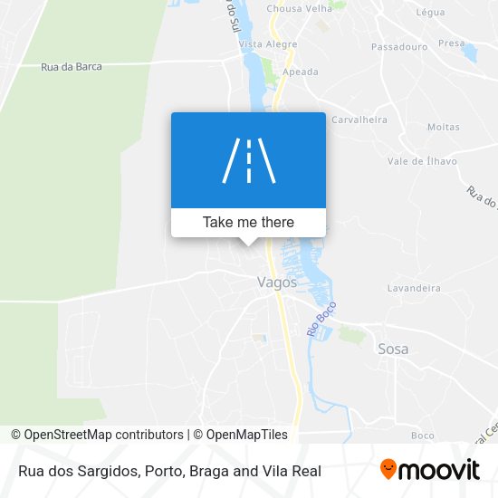 Rua dos Sargidos mapa