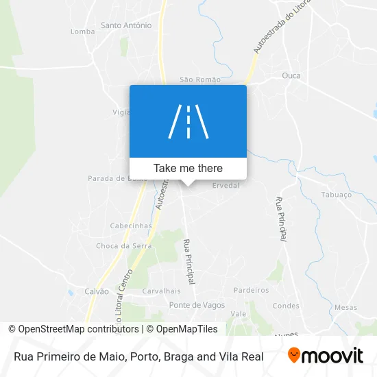 Rua Primeiro de Maio map