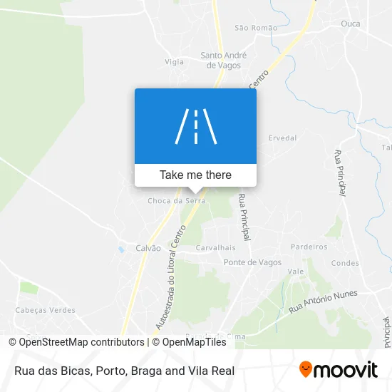 Rua das Bicas map