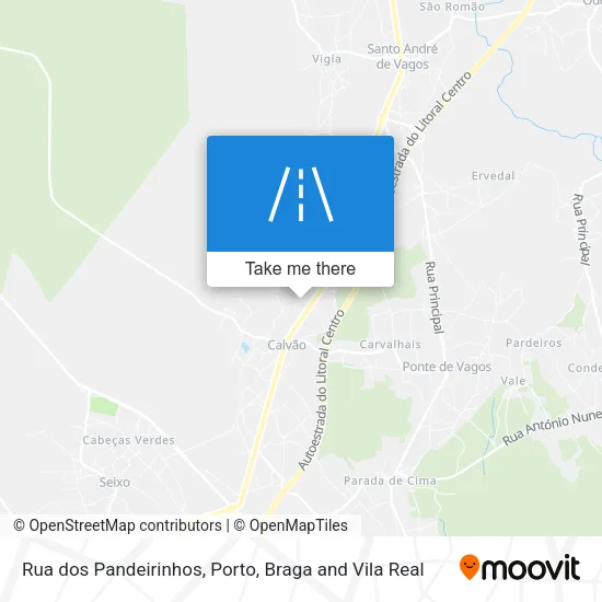 Rua dos Pandeirinhos map