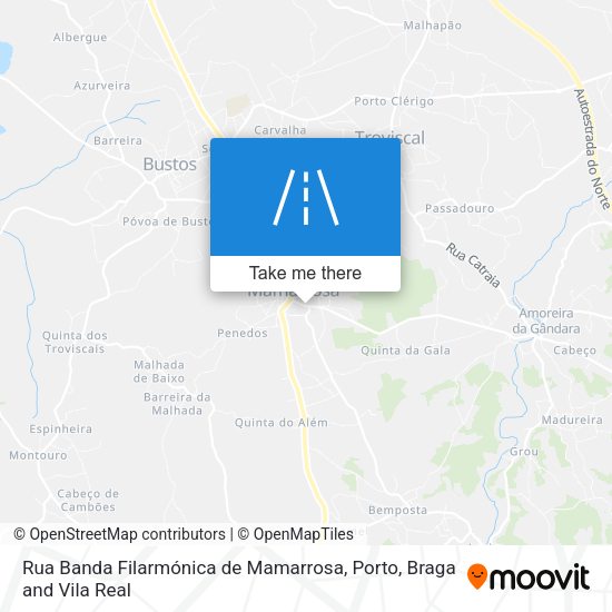 Rua Banda Filarmónica de Mamarrosa map