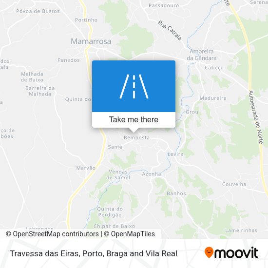 Travessa das Eiras mapa