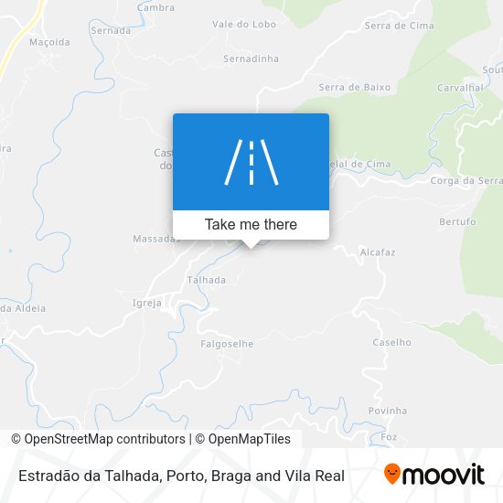 Estradão da Talhada mapa