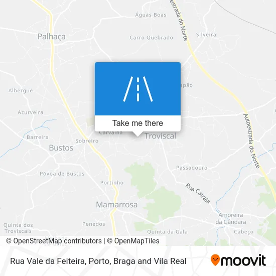Rua Vale da Feiteira map
