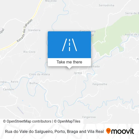 Rua do Vale do Salgueiro map
