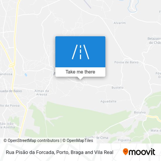 Rua Pisão da Forcada mapa