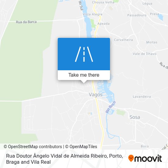 Rua Doutor Ângelo Vidal de Almeida Ribeiro mapa