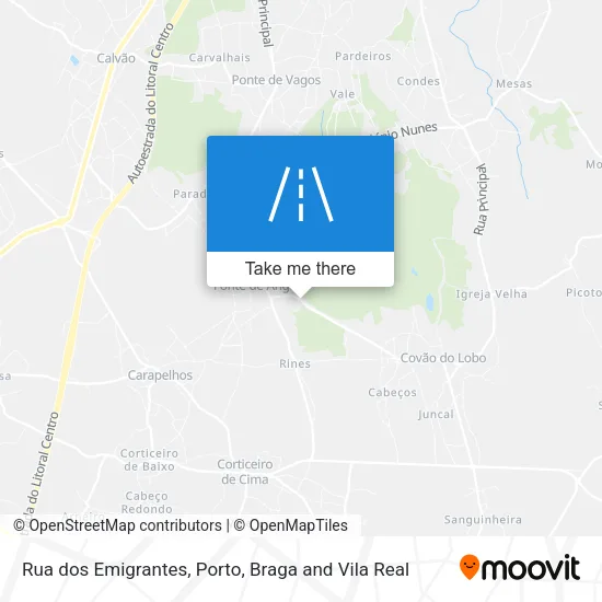 Rua dos Emigrantes map
