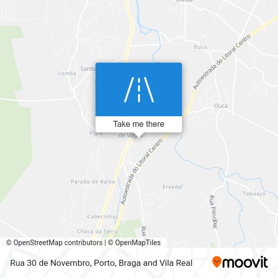 Rua 30 de Novembro mapa
