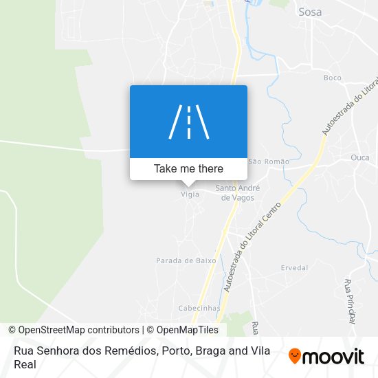 Rua Senhora dos Remédios mapa