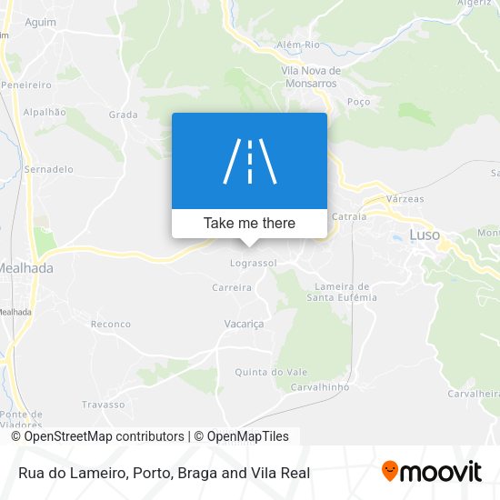 Rua do Lameiro mapa