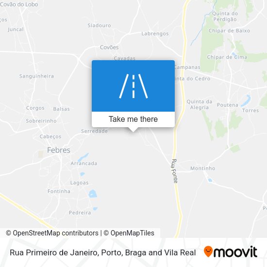 Rua Primeiro de Janeiro map