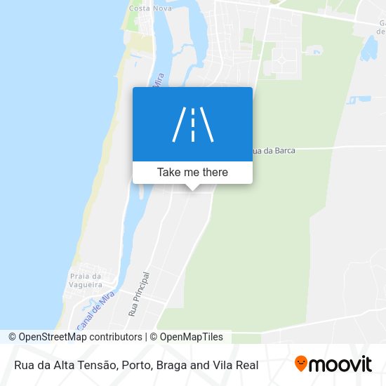 Rua da Alta Tensão mapa