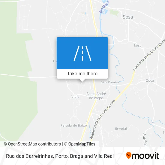 Rua das Carreirinhas map