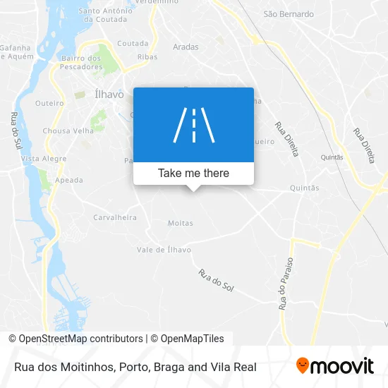 Rua dos Moitinhos map