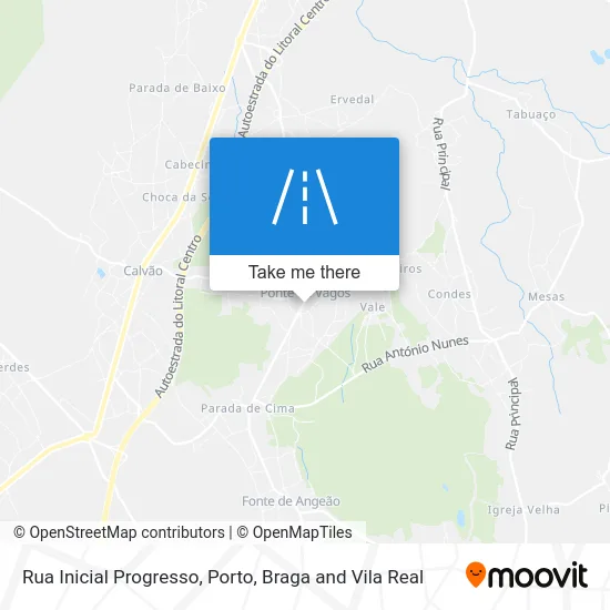 Rua Inicial Progresso map