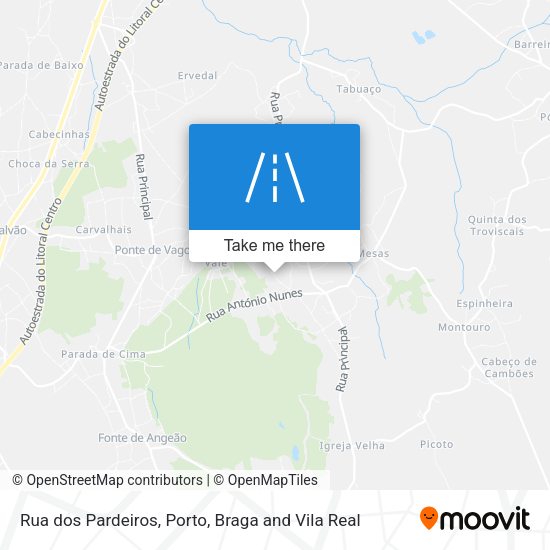 Rua dos Pardeiros mapa