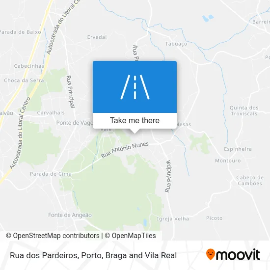 Rua dos Pardeiros map