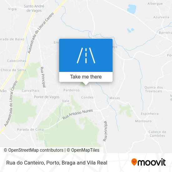 Rua do Canteiro map