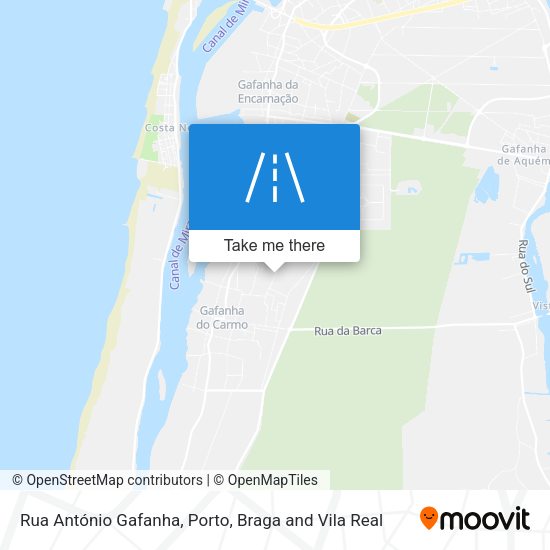 Rua António Gafanha mapa