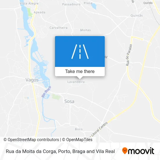 Rua da Moita da Corga map