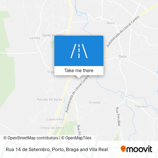 Rua 14 de Setembro mapa