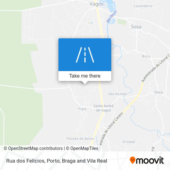 Rua dos Felícios mapa