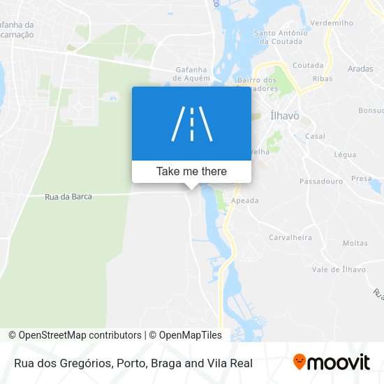 Rua dos Gregórios mapa
