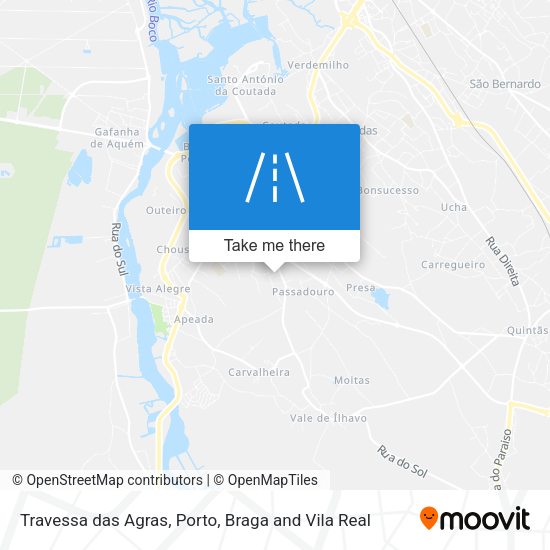 Travessa das Agras mapa