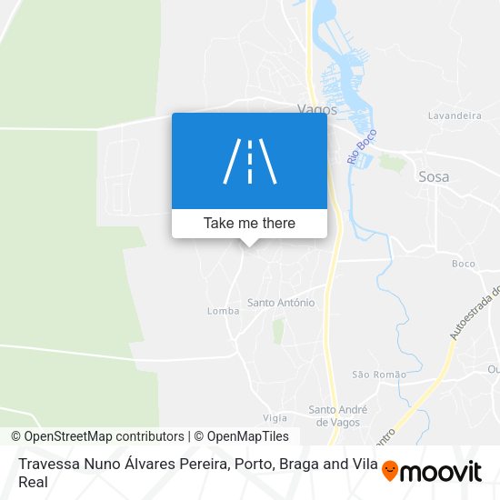 Travessa Nuno Álvares Pereira mapa