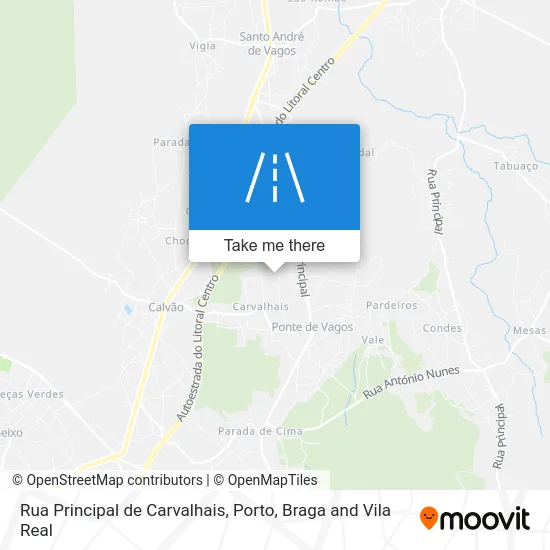 Rua Principal de Carvalhais map