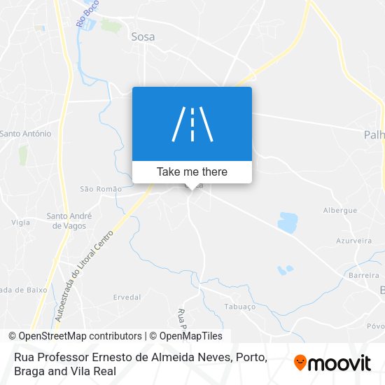 Rua Professor Ernesto de Almeida Neves mapa
