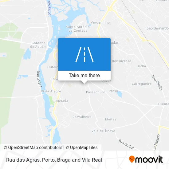 Rua das Agras map