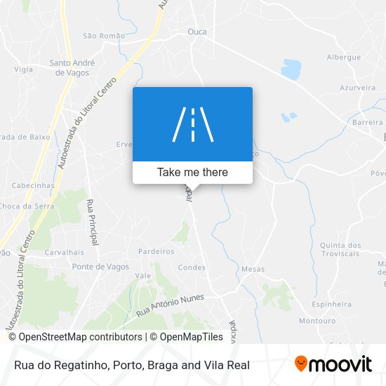 Rua do Regatinho mapa