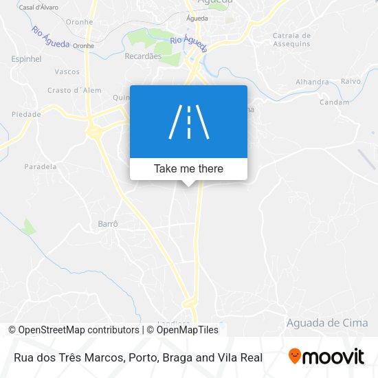 Rua dos Três Marcos mapa